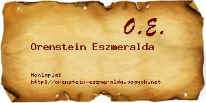 Orenstein Eszmeralda névjegykártya